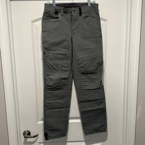 Mens prana jeans with adjustable waist and legs